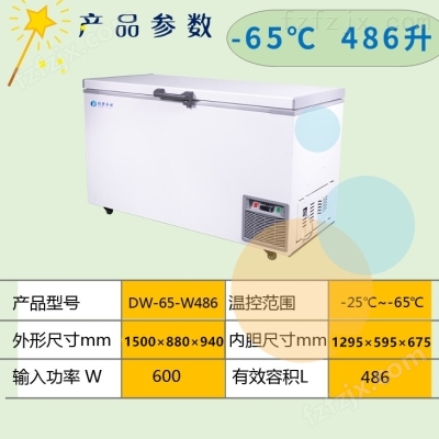 永佳经济款DW-65-W486冷冻储存冰箱